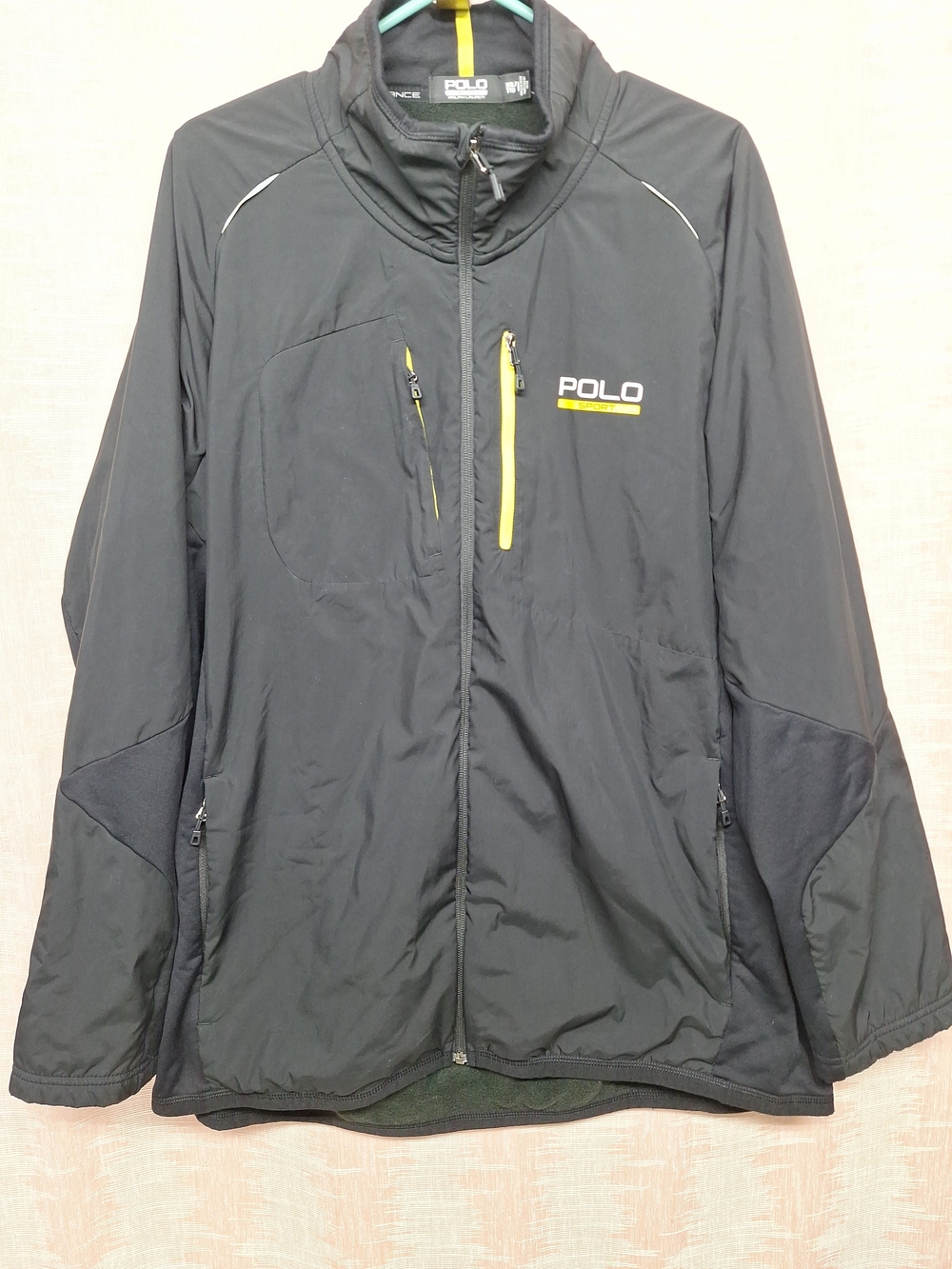 Polo by Ralph Lauren Men’s Black Jacket with Yellow Accents Size XXL